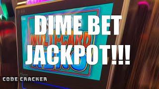 Epic Jackpot Win on Multi-Card Keno - Dime Denomination Madness!