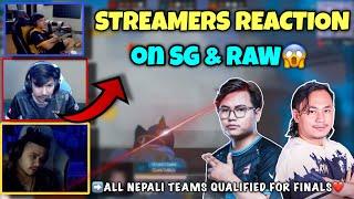 Streamers and Casters Reaction On SG & RAW, in PMPL SA League|  PUBGM NEPAL - PasangV2