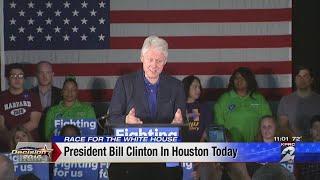 Bill Clinton stomps in Houston for wife Hillary