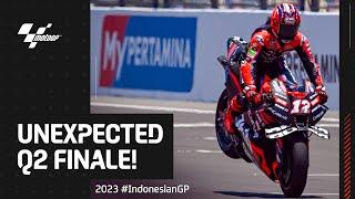 The shocking last 5 mins of MotoGP™ Q2!  | 2023 #IndonesianGP