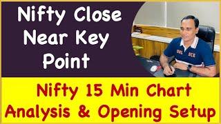 Nifty 15 Min Chart Analysis & Opening Setup !! Nifty Close Near Key Point