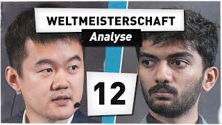 DING vs GUKESH || Partie 12 || Schach WM 2024