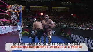 CMLL - CAMPEONATO MUNDIAL SEMICOMPLETO / ZANDOKAN JR. (R)  VS  AVERNO (C) / ARENA MÉXICO / 25-10-24