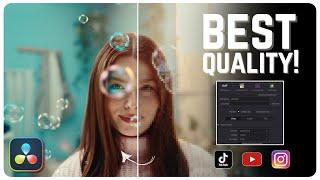 BEST Export Settings for YouTube, IG Reels, TikTok’s, & CLIENTS in Davinci Resolve 19!