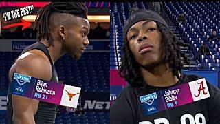 Bijan Robinson & Jahmyr Gibbs WENT AT IT! Showing who’s the Best RB @ 2023 NFL Combine 