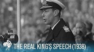 The Real King's Speech: King George VI's Stutter (1938) | British Pathé
