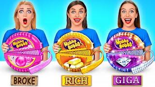 Rich vs Broke vs Giga Rich Food Challenge #3 by Multi DO Challenge