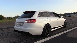 725HP Audi RS6 C6 V10 BiTurbo w/ Akrapovic - Start, Revs, Drag Racing!