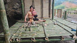 Move the stove to a new place on the bamboo stilt house to avoid flooding
