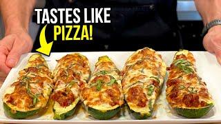 EASY Baked Italian Sausage Stuffed Zucchini Boats!