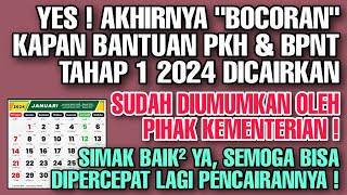 AKHIRNYA BOCORAN KAPAN BANTUAN PKH BPNT TAHAP 1 2024 CAIR SUDAH DIUMUMKAN KEMENTERIAN, DISIMAK YA️