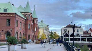 Sweden Walks: Nyköping. Beautiful autumn walk in charming town.