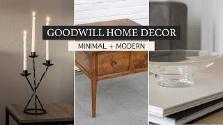 Thrift With Me + Decor Haul | minimalist Goodwill mid-century modern home decor