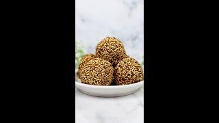 Almond Sesame Balls (Energy Balls & Clean Dessert) #Shorts