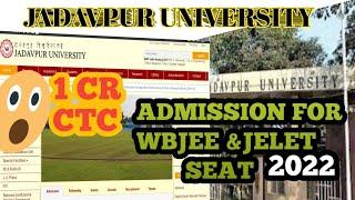 #ju | JADAVPUR UNIVERSITY PLACEMENT | Wbjee & jelet admission seat 2022 | ( @amdt )