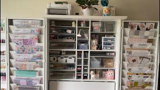 The original scrap box tour/ setup - crafters dream box! Perfect storage for small spaces