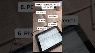 MOST DIFFICULT CXC SUBJECTS #explore #cxc #youtubeshorts #CSEC