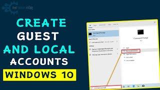 How to Create guest and local accounts in Windows 10