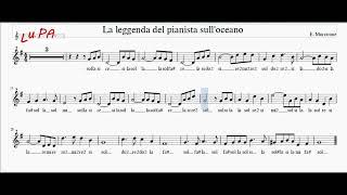 La leggenda del pianista sull'oceano - Flauto dolce - Note - Spartito - Karaoke - Instrumental -