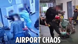 New Manchester Airport video shows police being punched before man was kicked by cop