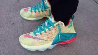 NIKE LEBRON XII 12 LOW PRM "LEBRONALD PALMER" MANGO/LIME ON FEET REVIEW HEAT!