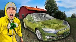 Cleaning The DIRTIEST Tesla In The World?!