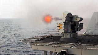 HMS Dragon and conducts live firing of weapons