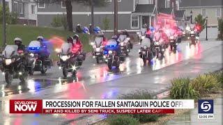 Santaquin police officer honored with procession Monday