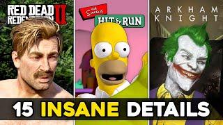 15 INSANE Details in Video Games (RDR2, Arkham Knight & More)