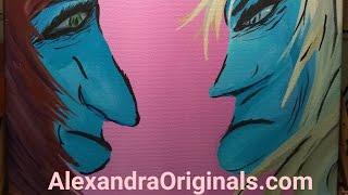 Alexandra Mayers Live PAINTING - “Time’s A Bitch” (time lapse manifestation progression)
