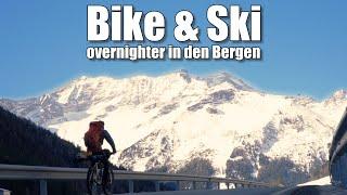 spontaner Bikepacking overnighter - Kurzfilm - Bike & Ski Übernachtung in den Bergen