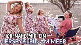 Jersey Wickelkleid nähen im Van | Nähen auf Reisen | Vlog