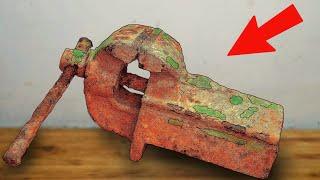 Very Old Rusty and Broken Vise Restoration