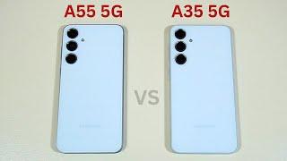 Samsung Galaxy A55 5g vs Samsung Galaxy A35 5g Speed Test and Camera Comparison