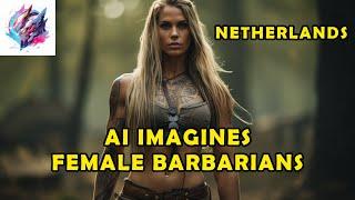 AI imagines FEMALE BARBARIANS for each country