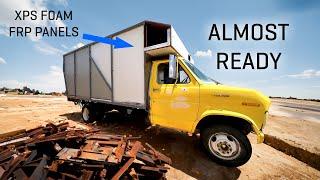 The Junkyard BOX TRUCK Overland CONVERSION gets brackets and panels