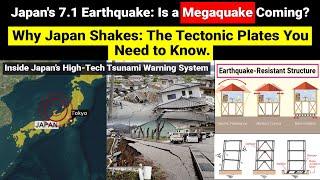 Japan's 7.1 Earthquake 2024 | MEGAQUAKE Tsunami warning | Tectonic plates | Disaster management GS-3