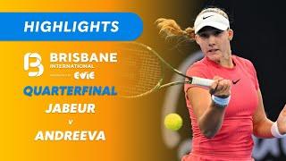 Ons Jabeur v Mirra Andreeva - Brisbane International Highlights | Wide World of Sports