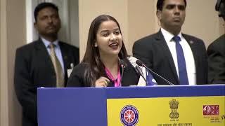 Ist Prize Winner,  National Youth Parliament Festival 2019, Ms. Shweta Umre, Maharashtra