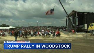 Donald Trump supporters hold rally in Woodstock ahead of Chicago DNC