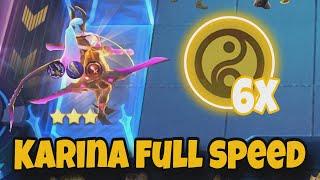 SHE SHOULD BE 3GOLD HERO | KARINA FULL ATK SPEED | MAGIC CHESS MLBB