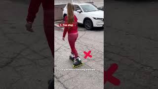 BEST WAY TO STOP ON A HILL ON ROLLERBLADES!! 🫶 #inlineskating #howto #rollerblading