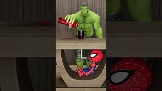 HULK vs SPIDER MAN | Spider man drink | Marvel Animation  #funny