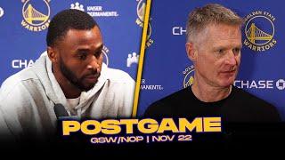 Warriors/Pelicans Postgame x Analysis: Wiggins, BP, Coach Kerr Reactions | Nov 22, 2024