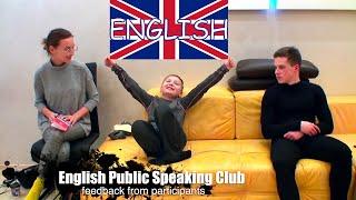 English Public Speaking Club - feedback from participants 3