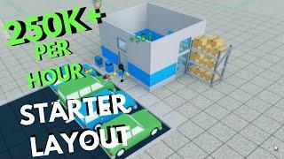 Best starter layout in Retail Tycoon 2 (150k an hour)