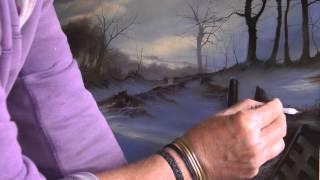 Finishing touches to a Winter Landscape by Alan Kingwell