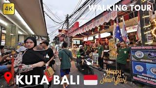 Happy New Year From KUTA BALI | New Year Eve Walking Tour Garlic Lane, Legian, Poppies 2025 [ 4K ]