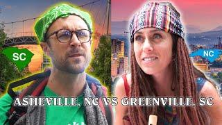 Asheville NC vs. Greenville SC (hippies vs yuppies)