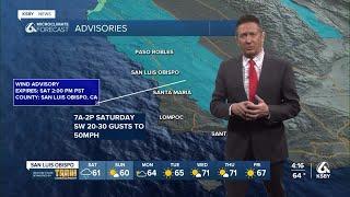 Winds and showers for Saturday